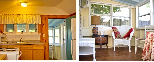 Cottage C kitchen and porch